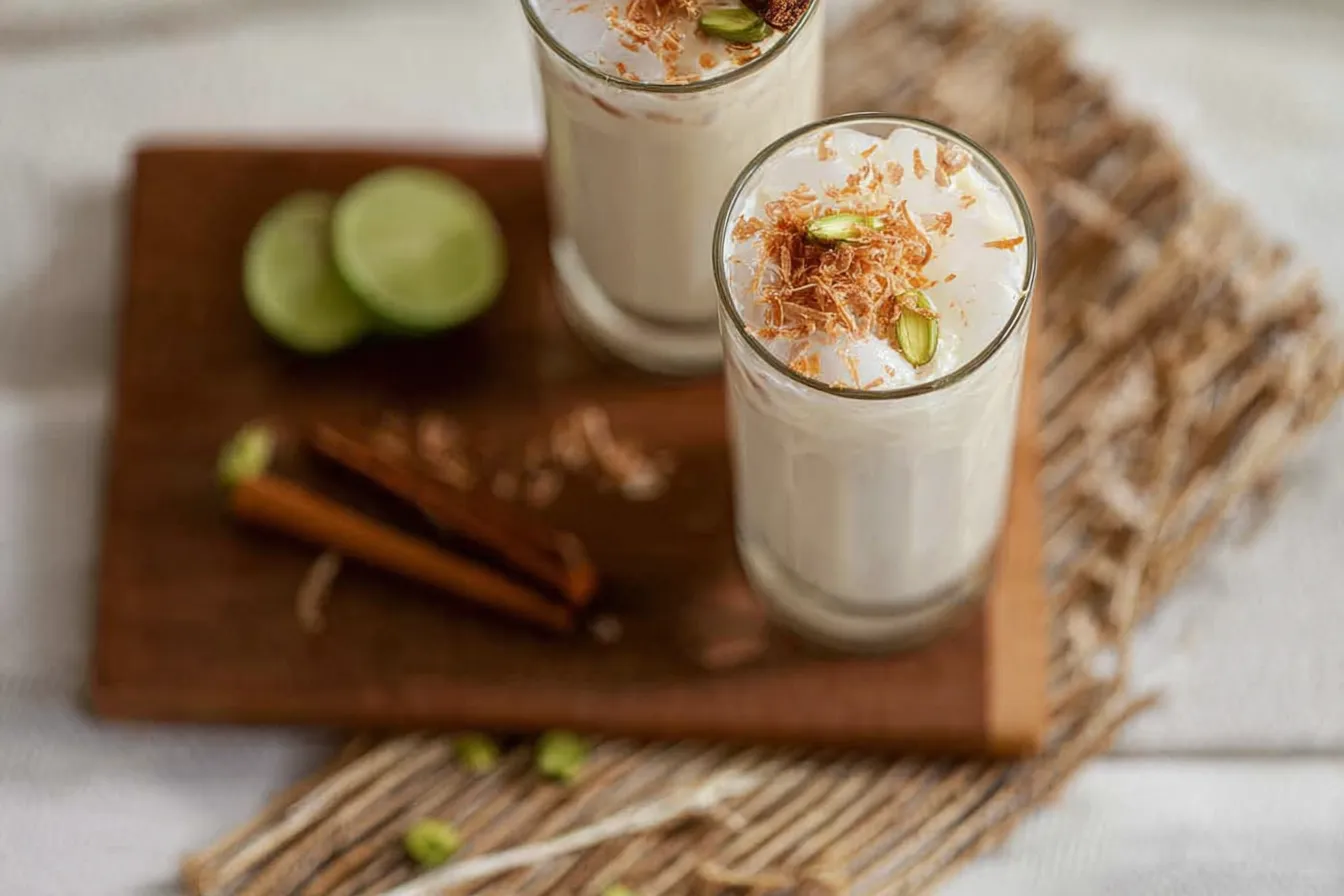 Classic Horchata in a Glass with Cinnamon