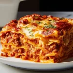 Classic Lasagna Served in a Cozy Dish