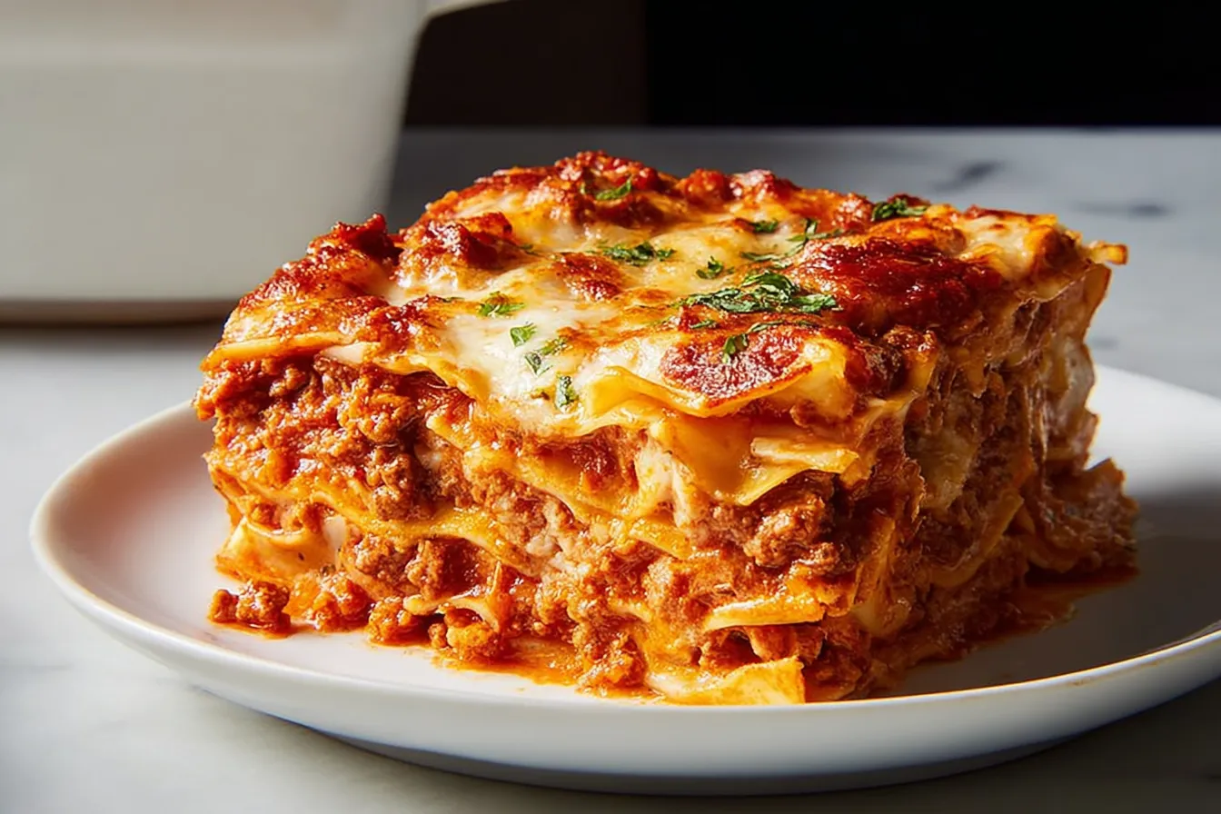 Classic Lasagna Served in a Cozy Dish