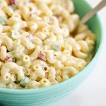 Classic Macaroni Salad with Veggies and Dressing