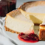 Classic New York Cheesecake Slice with Fresh Berries