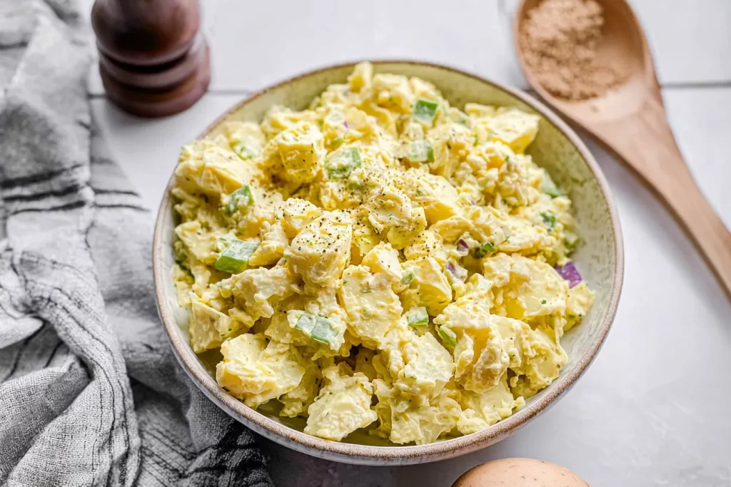 Classic Potato Salad Served in a Bowl