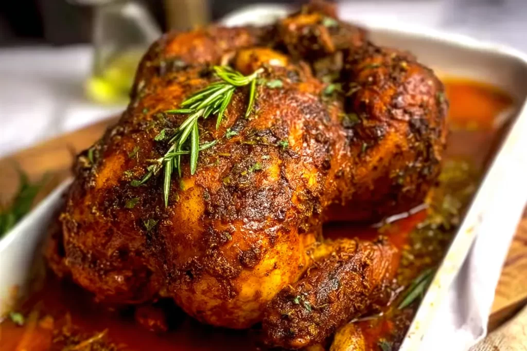 Classic Roast Chicken with Herbs and Garlic Plated Delight