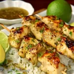 Coconut Lime Chicken Skewers on the Grill