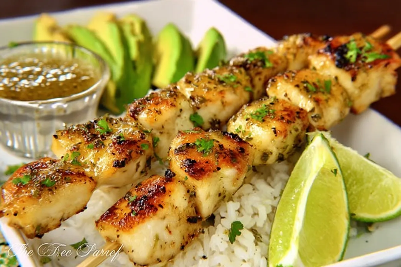 Coconut Lime Chicken Skewers