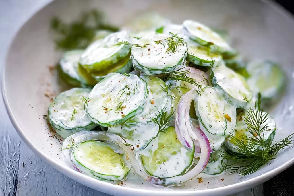 Vibrant Creamy Cucumber Dill Salad with Greek Yogurt