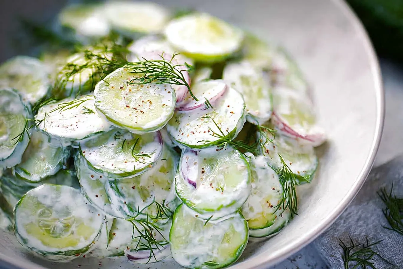 Creamy Cucumber Dill Salad with Greek Yogurt