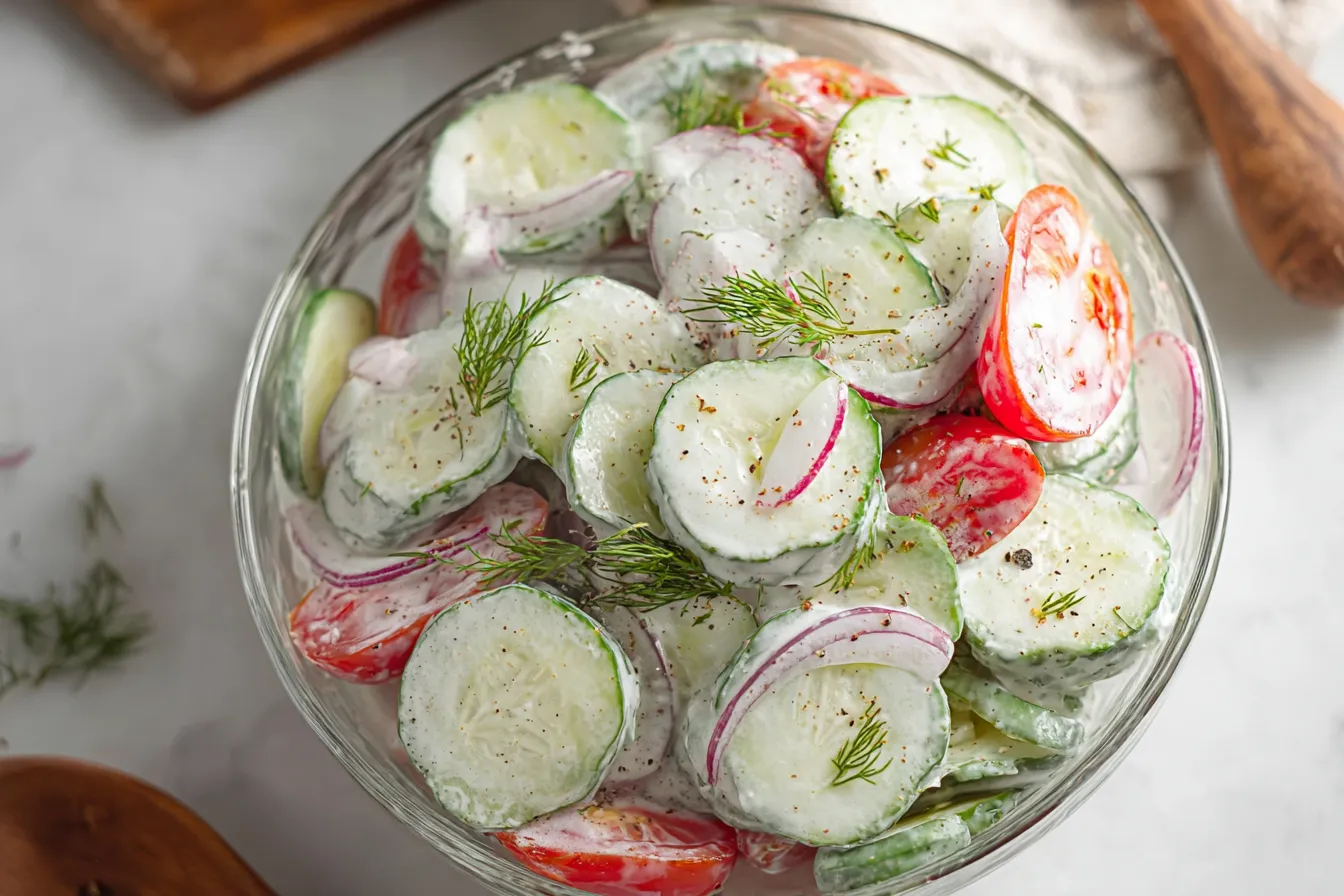 Creamy Cucumber Tomato Salad: A Summer Essential