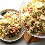 Delicious Creamy Lemon Orzo Salad in a Bright Bowl