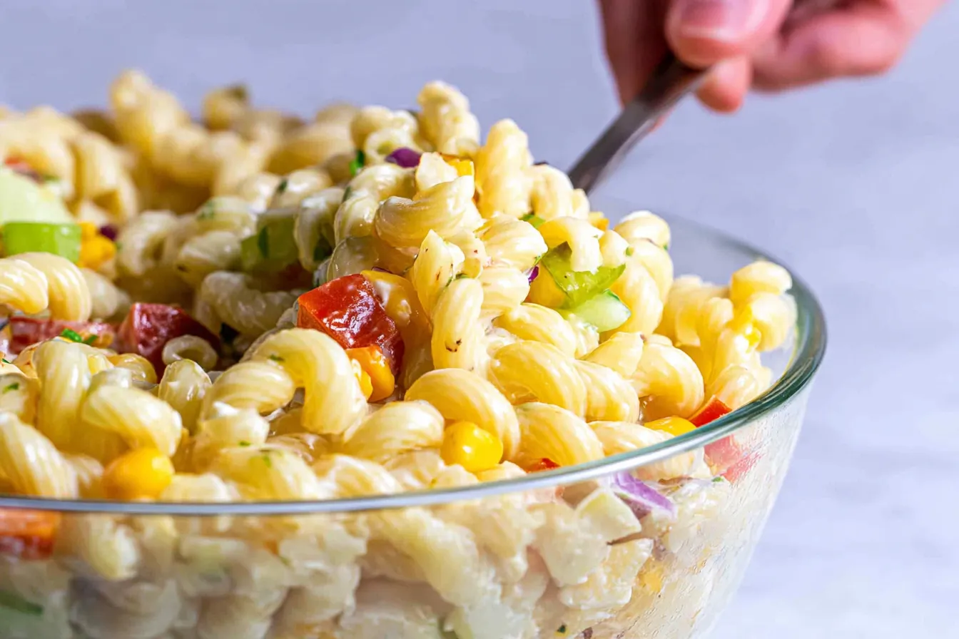Delicious Creamy Pasta Salad with Italian Dressing