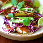 Crispy Fish Tacos with Cabbage Slaw Plated