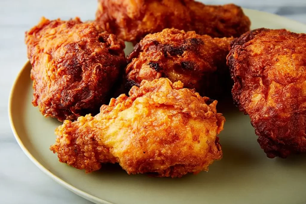 Crispy Fried Chicken Served Fresh