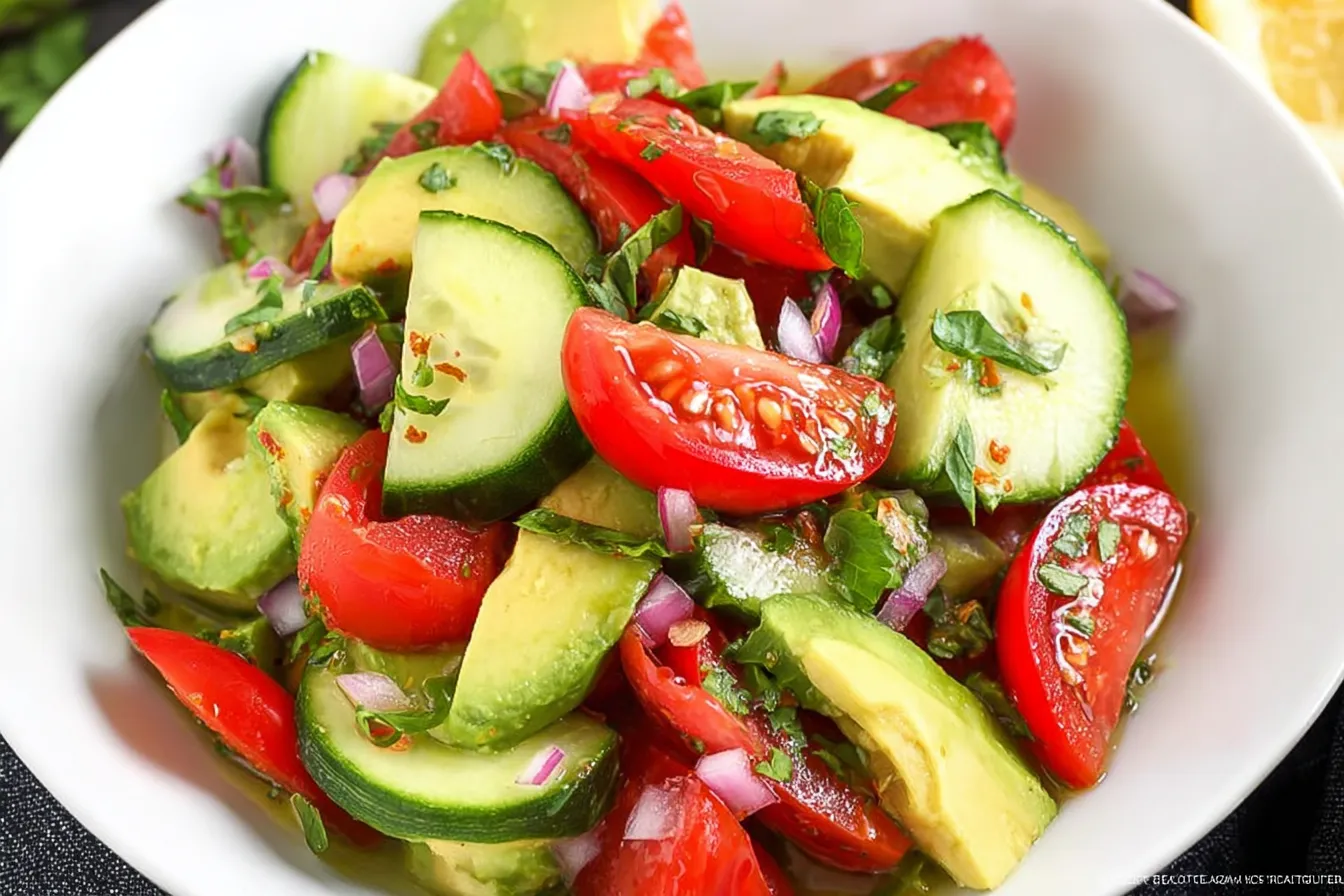 Cucumber Avocado Tomato Salad