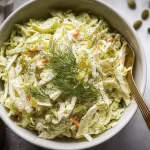Dill Pickle Coleslaw in a Bowl – Fresh and Tangy