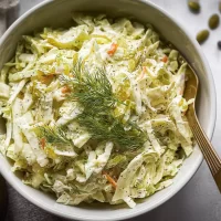 Dill Pickle Coleslaw in a Bowl – Fresh and Tangy