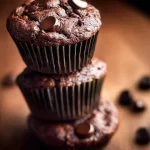 Delicious Double Chocolate Banana Muffins Ready to Serve