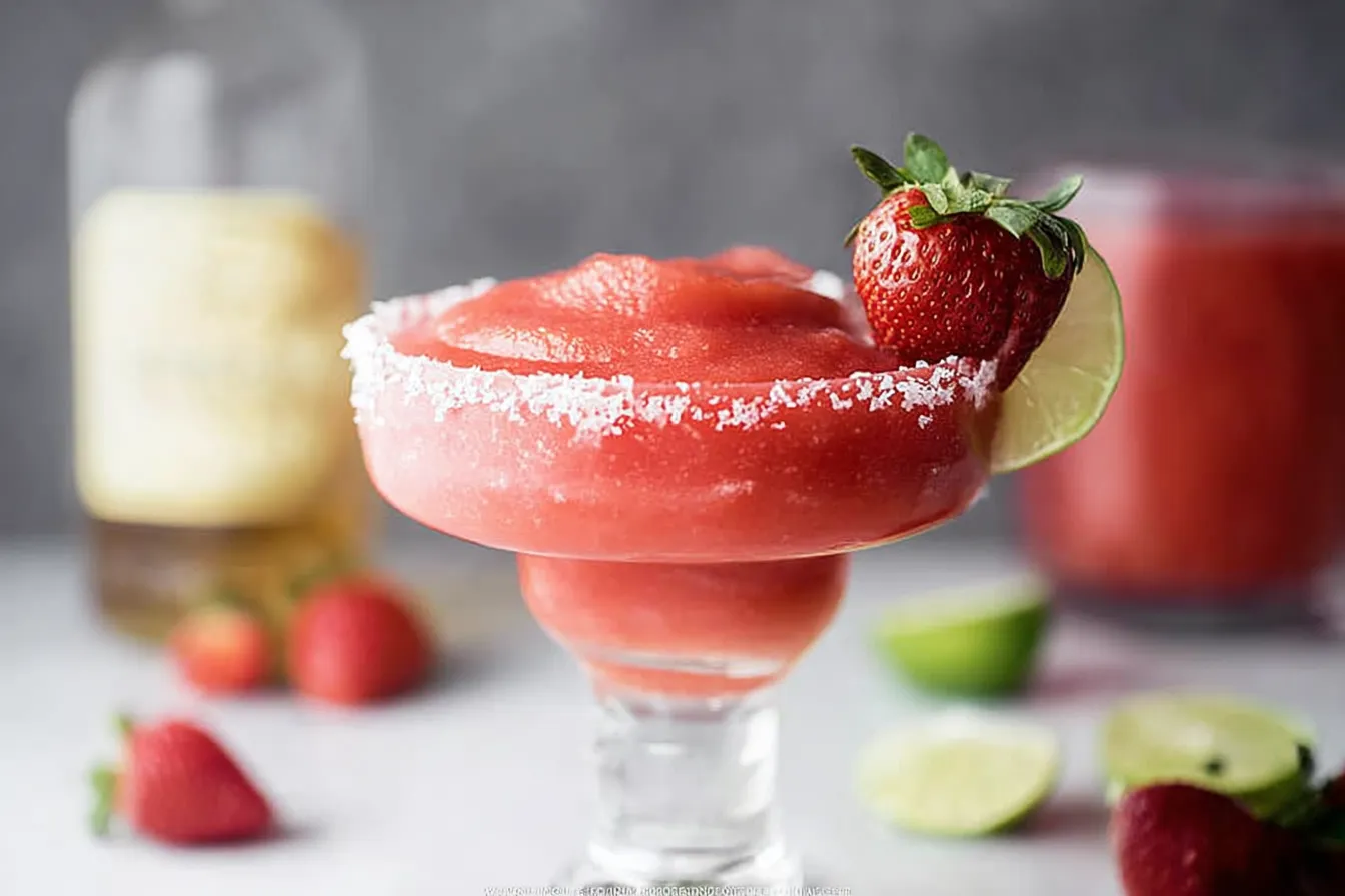 Frozen Strawberry Margarita Slushie