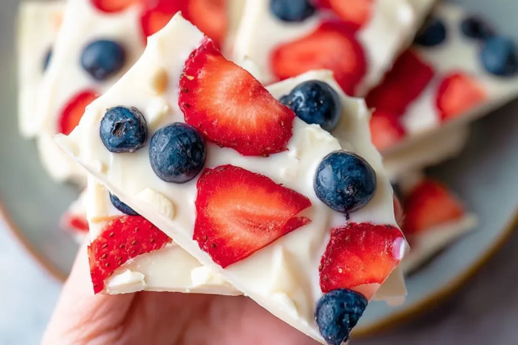 Frozen Yogurt Bark with Mixed Berries: Healthy Summer Snack