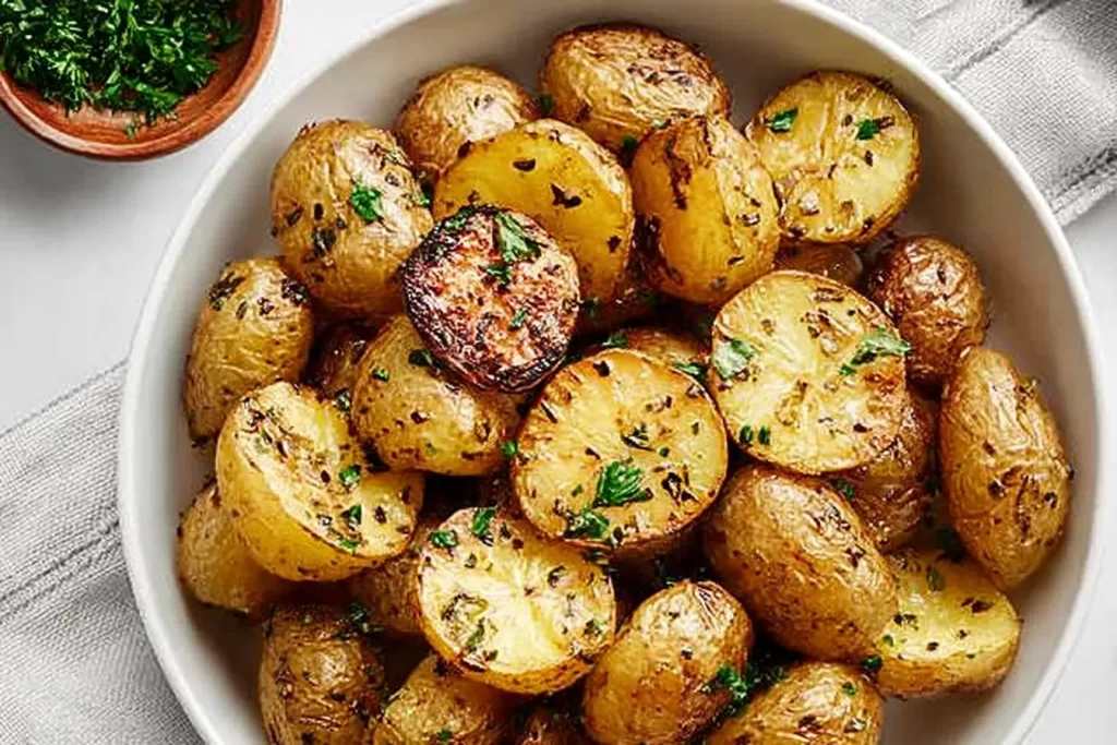 Golden Garlic Roasted Potatoes