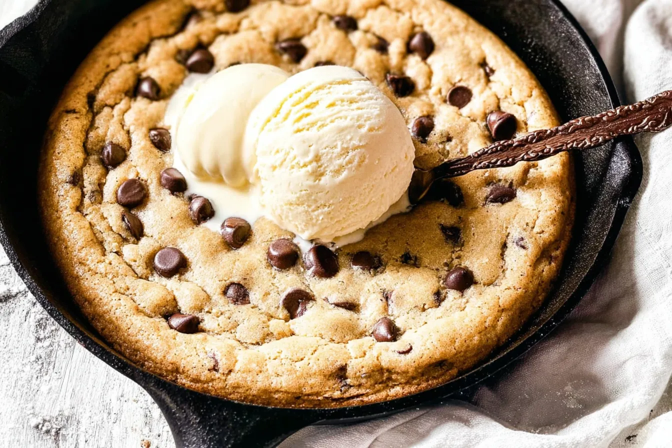 Decadent Gluten-Free Chocolate Chip Skillet Cookie