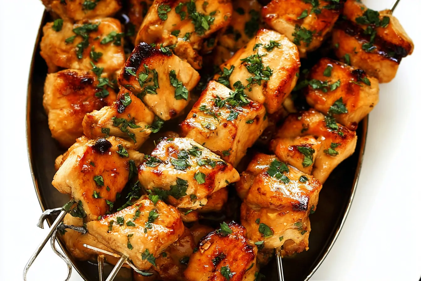 Perfectly Grilled Chicken Skewers on the Grill