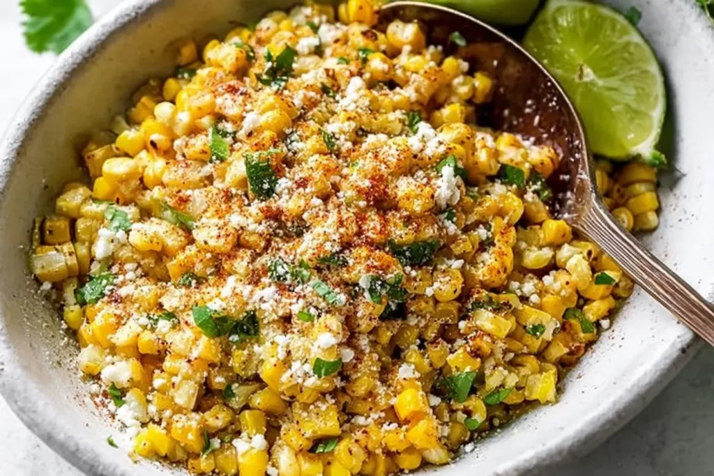Delicious Grilled Corn Salad with Cotija Cheese