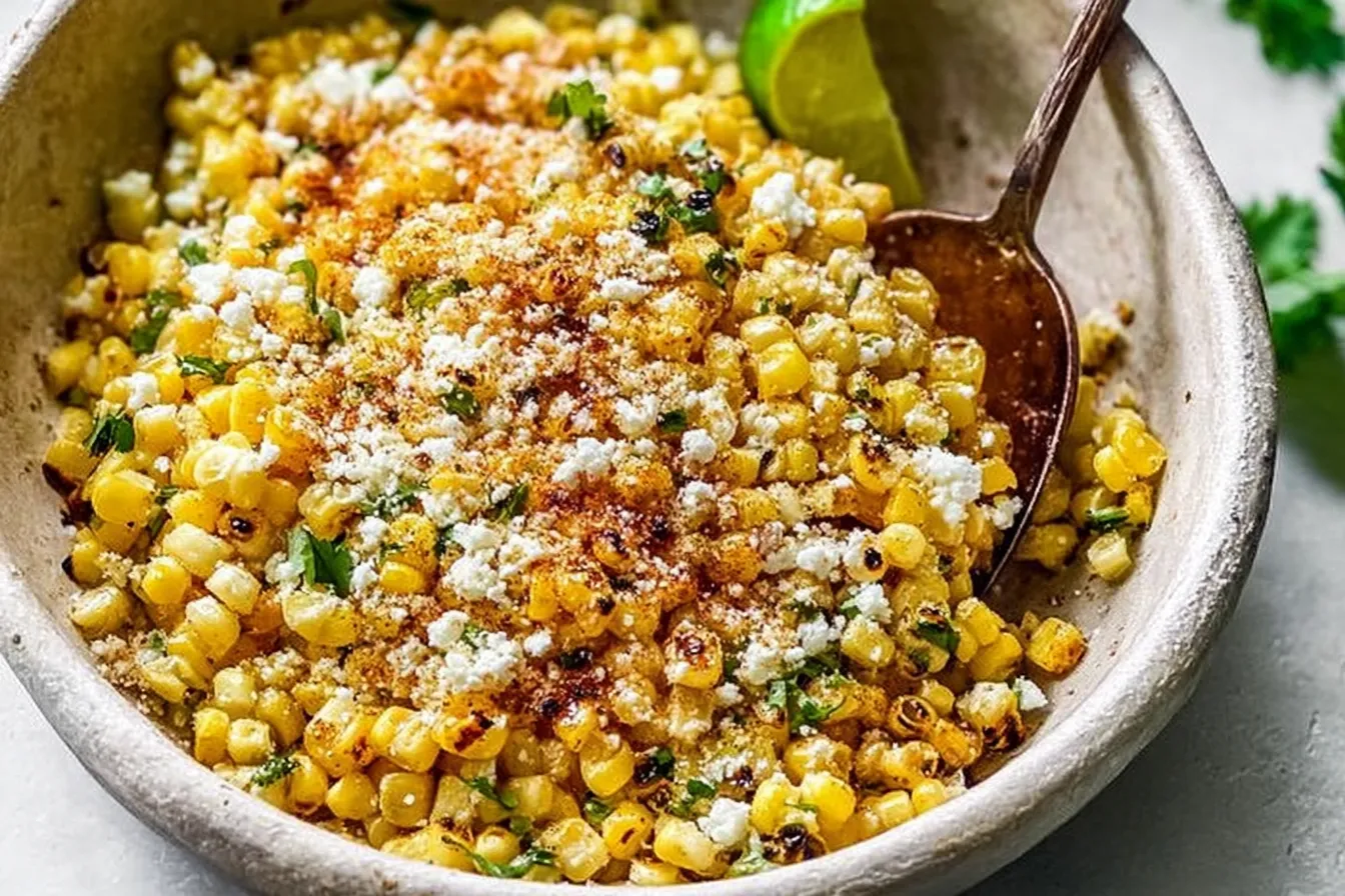 Grilled Corn Salad with Cotija Cheese