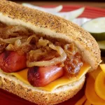 Delicious Grilled Hot Dogs with Caramelized Onions