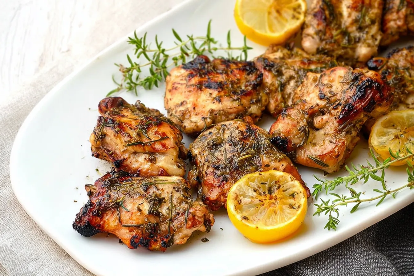 Grilled Lemon Herb Chicken Thighs