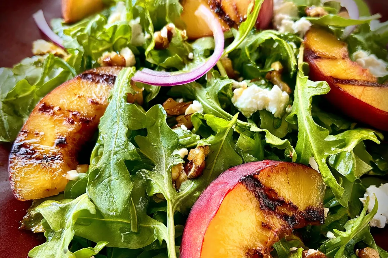Grilled Peach and Arugula Salad Delight