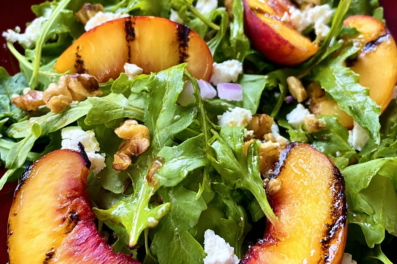 Grilled Peach and Arugula Salad