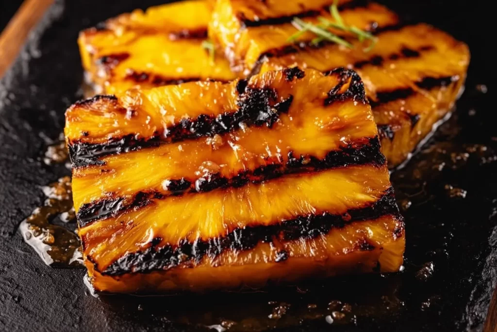 Grilled Pineapple with Brown Sugar Glaze on the Grill