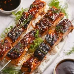 Grilled Salmon Skewers Ready to Enjoy
