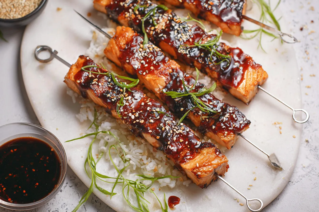 Grilled Salmon Skewers