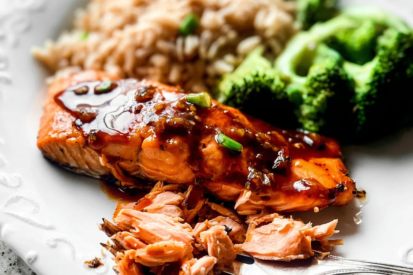 Grilled Salmon with Honey Garlic Glaze