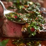 Juicy Grilled Steak with Chimichurri Sauce
