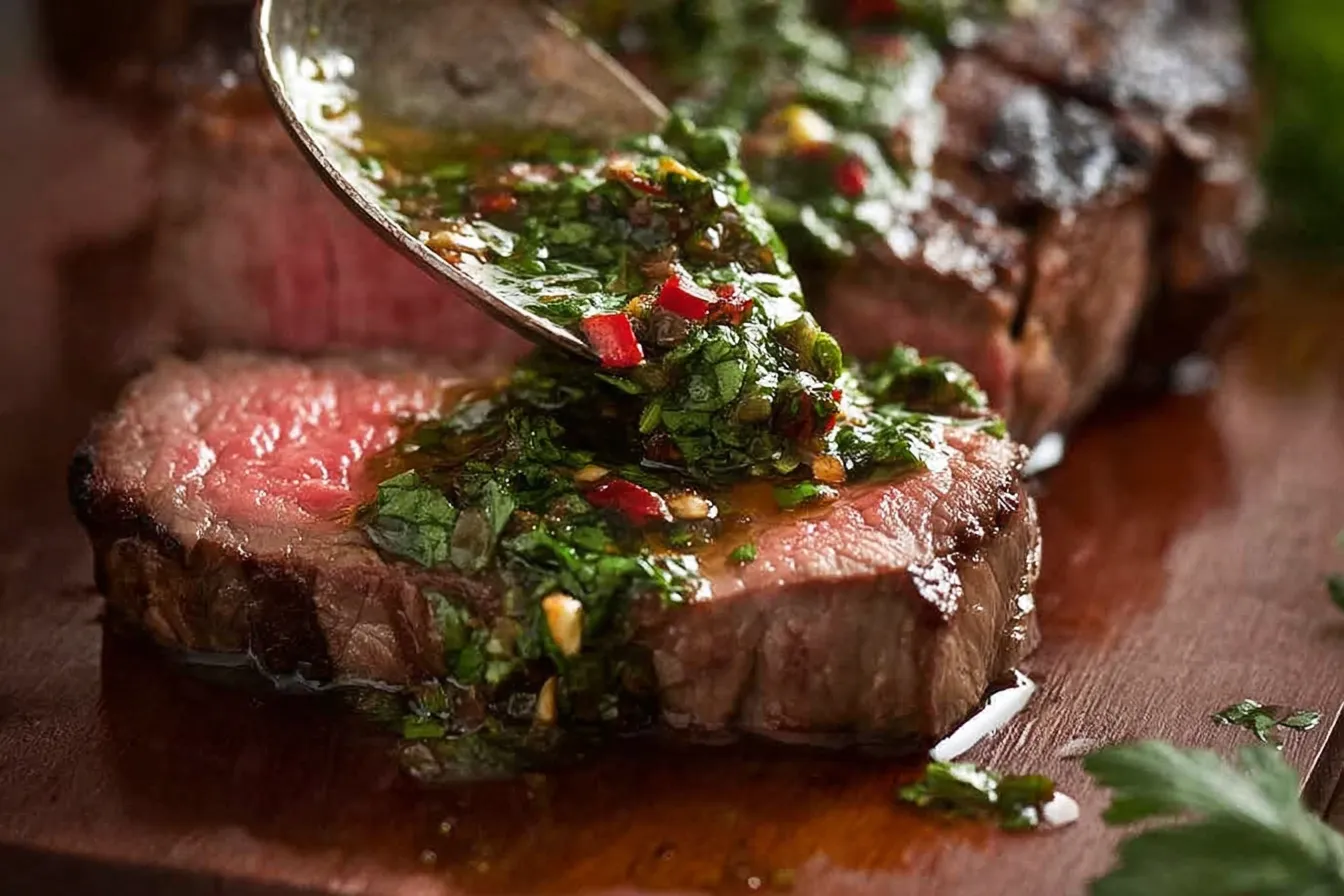 Grilled Steak with Chimichurri Sauce