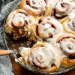 Freshly Baked Homemade Cinnamon Rolls with Cream Cheese Icing