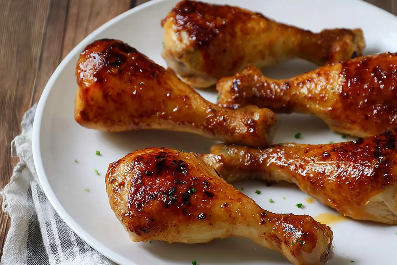 Honey Garlic Grilled Chicken Drumsticks on the Grill