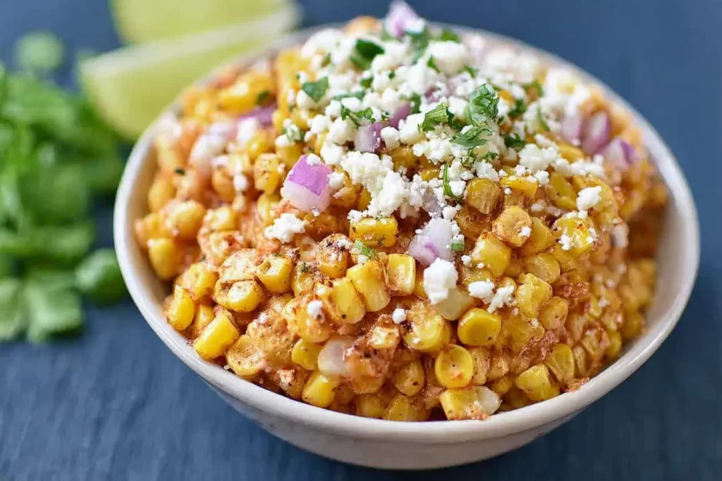 Honey Lime Grilled Corn with Cotija Served Fresh