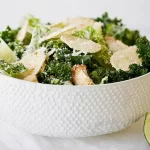 Kale Caesar Salad with Crunchy Parmesan Crisps