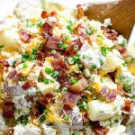 Loaded Baked Potato Salad with Toppings