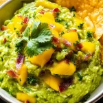 Mango-Bacon Game Day Guacamole in a Bowl