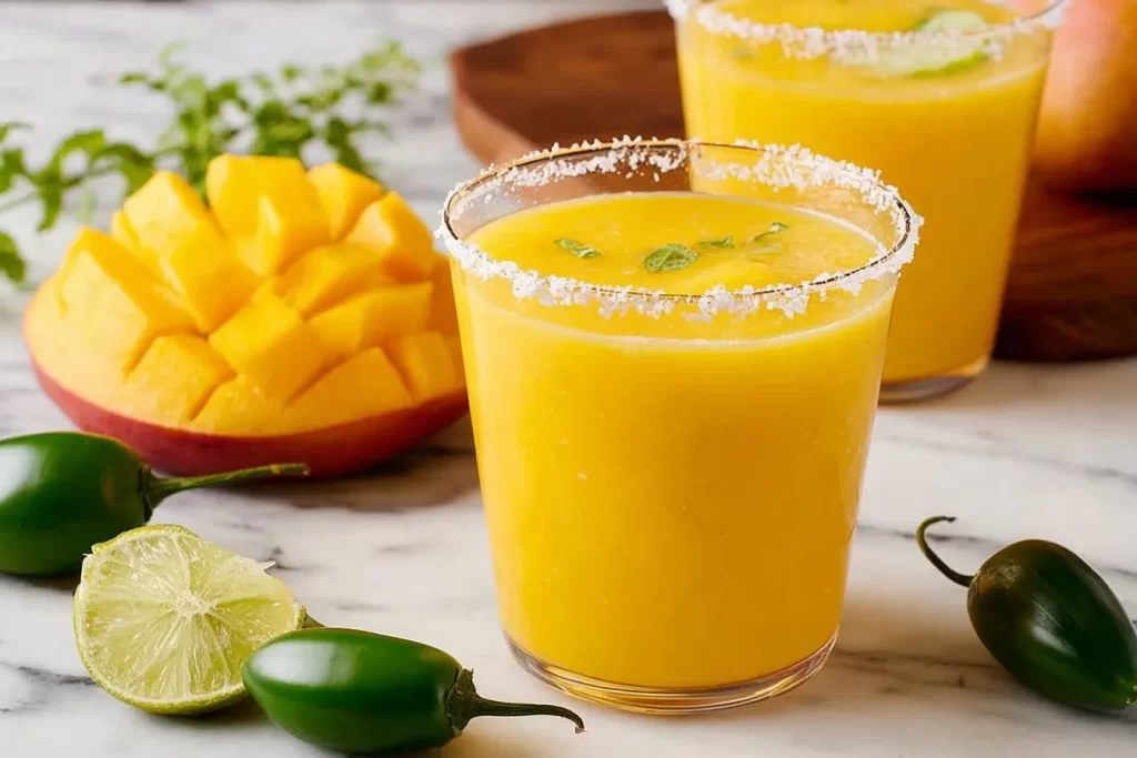 Mango Margarita in a Vibrant Glass