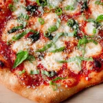 Fresh Margherita Pizza with Basil and Tomatoes