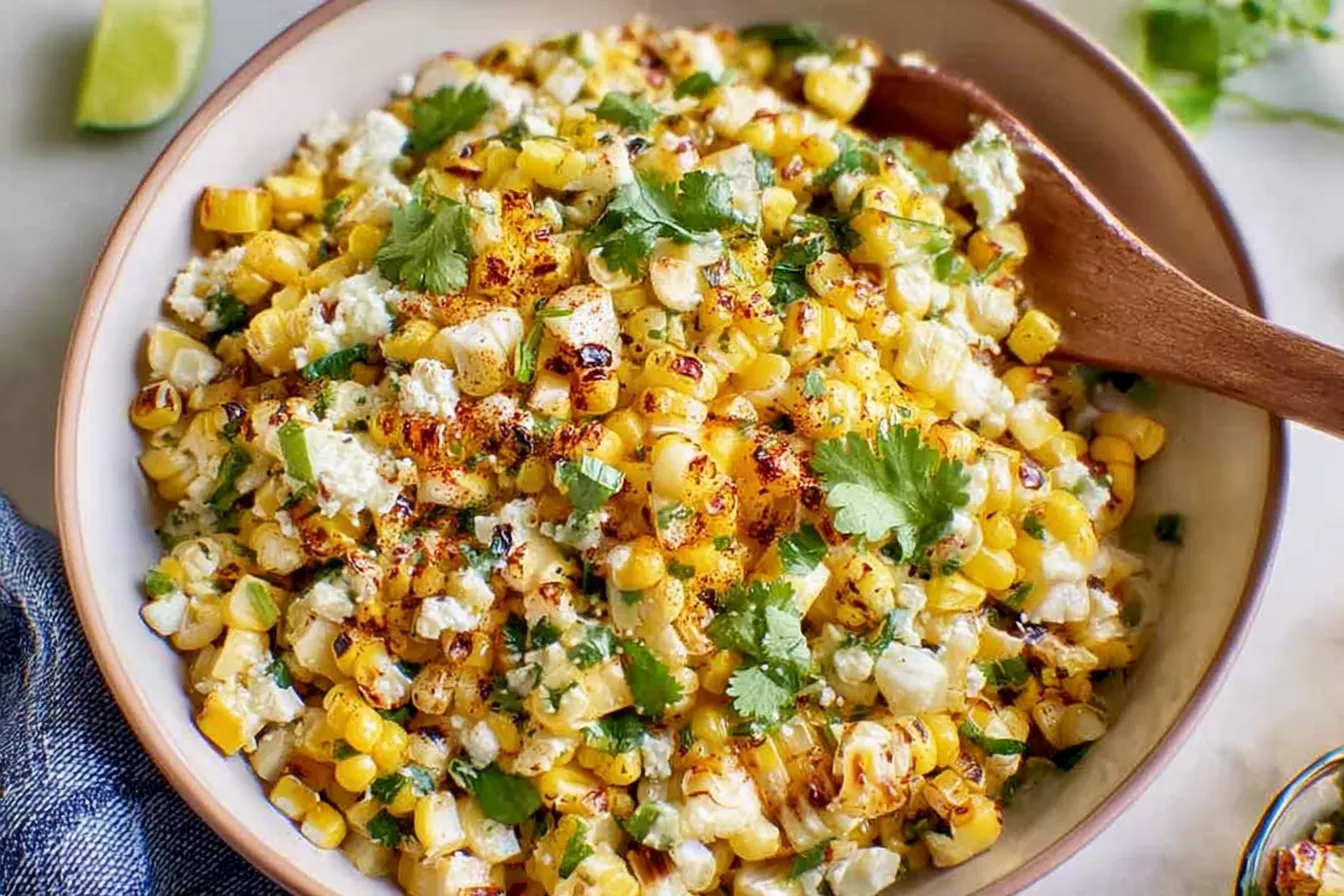 Vibrant Mexican Street Corn Salad in a Bowl
