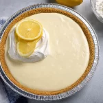 No-Bake Lemon Icebox Pie Slice on a Plate