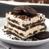 No-Bake Oreo Icebox Cake Slices Ready to Serve