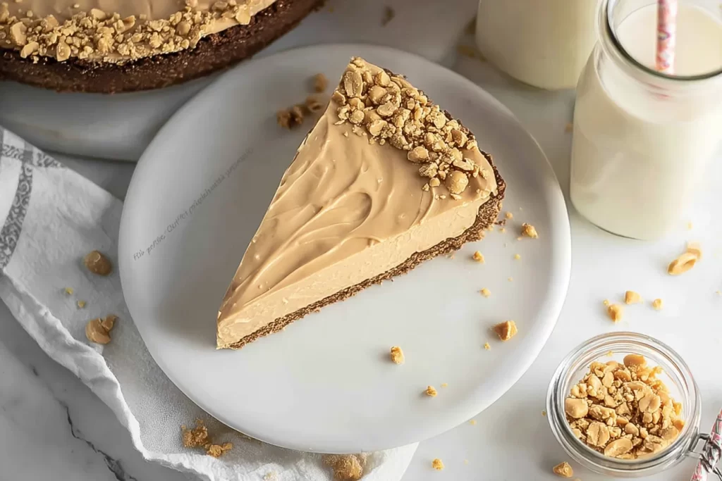 No-Bake Peanut Butter Pie Ready to Serve