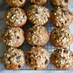 Healthy Oat Chocolate Chip Banana Muffins Freshly Baked